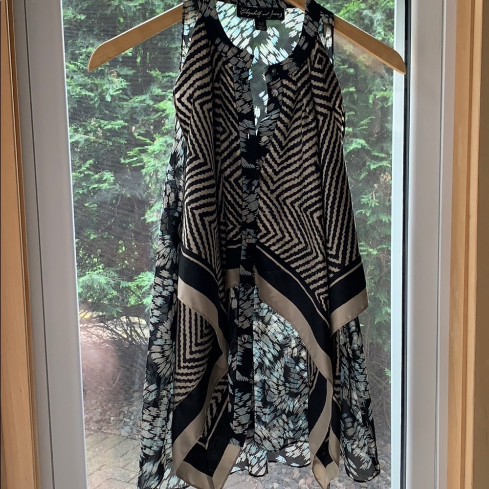 Elizabeth and James Sleeveless Silk Blouse